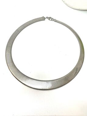 Sterling Flexible Herringbone Collar Necklace